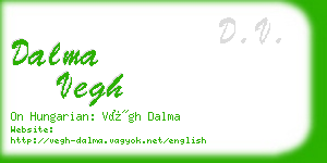 dalma vegh business card